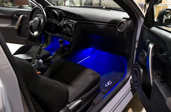 LED couleur intérieur voiture Habitacle - Plafonnier bleu/vert