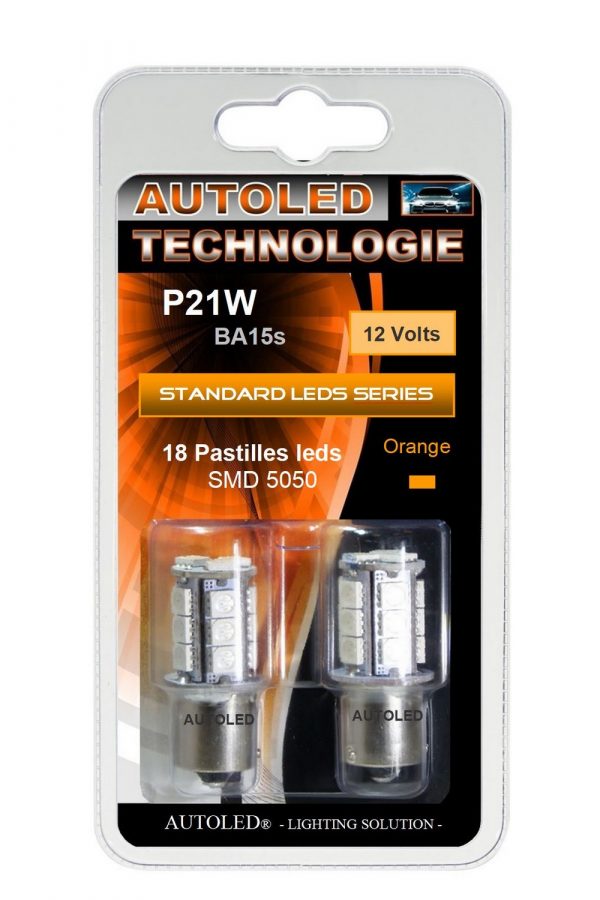 Ampoule LED PW24W Orange anti-erreur pour Clignotants - Bridée