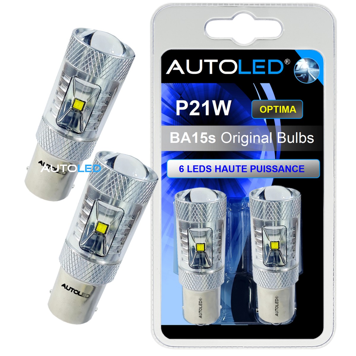 Ampoule LED BAU15s 💡 6 LEDS Haute Puissance / LED PY21W