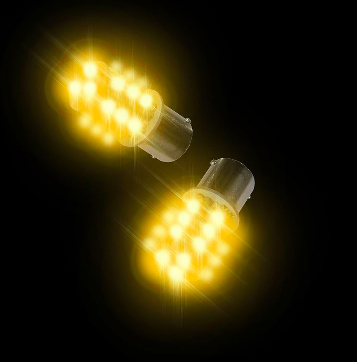  2PCS Ampoule led PY21W LED Canbus Anti Erreur Orange