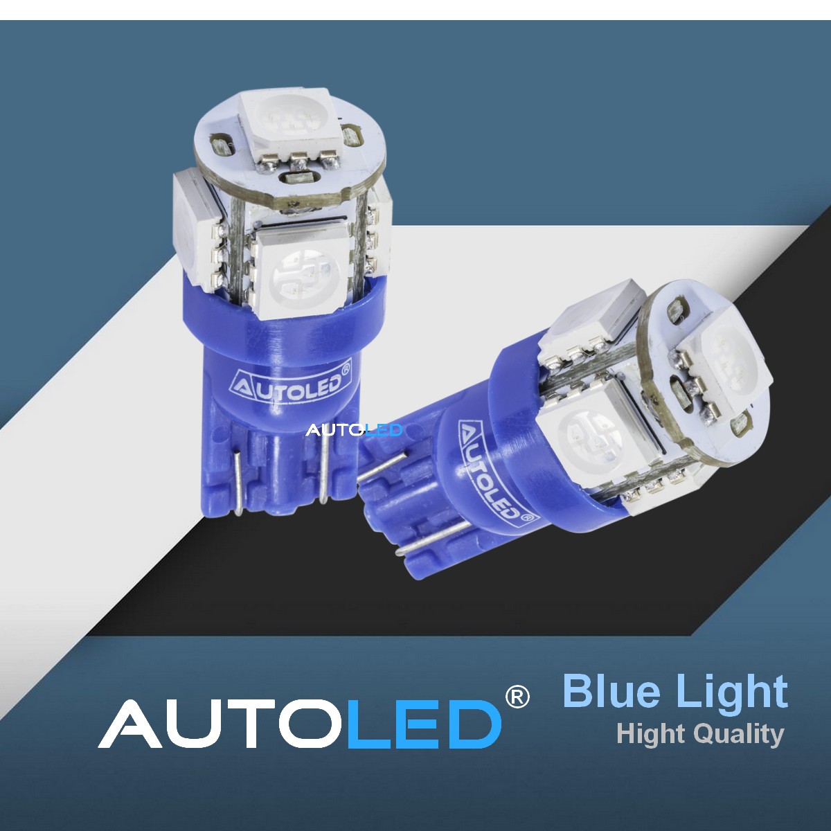 Ampoule LED T10 W5W BLEU / Ampoule LED bleu voiture 9 LEDS