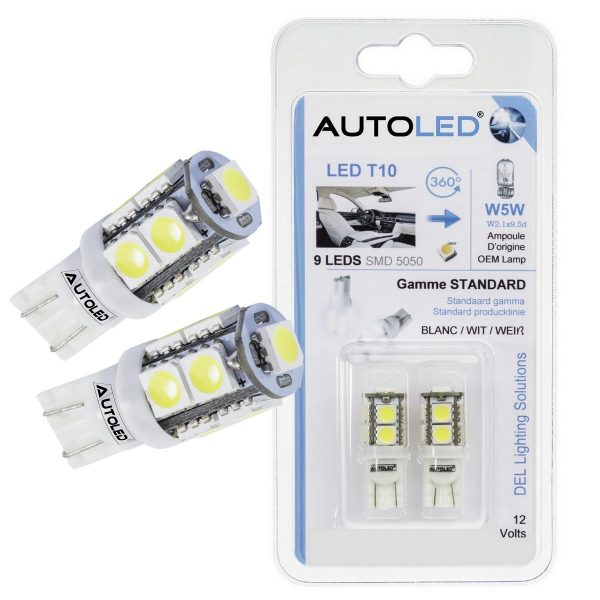 Pack 4 Ampoules LED blanc W5W (T10) + C5W / C10W 39mm