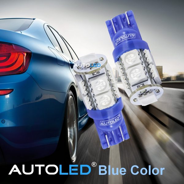 PACK 4 Ampoules LED Bleu C5W 36mm Bleu+W5W Intérieur Bleu