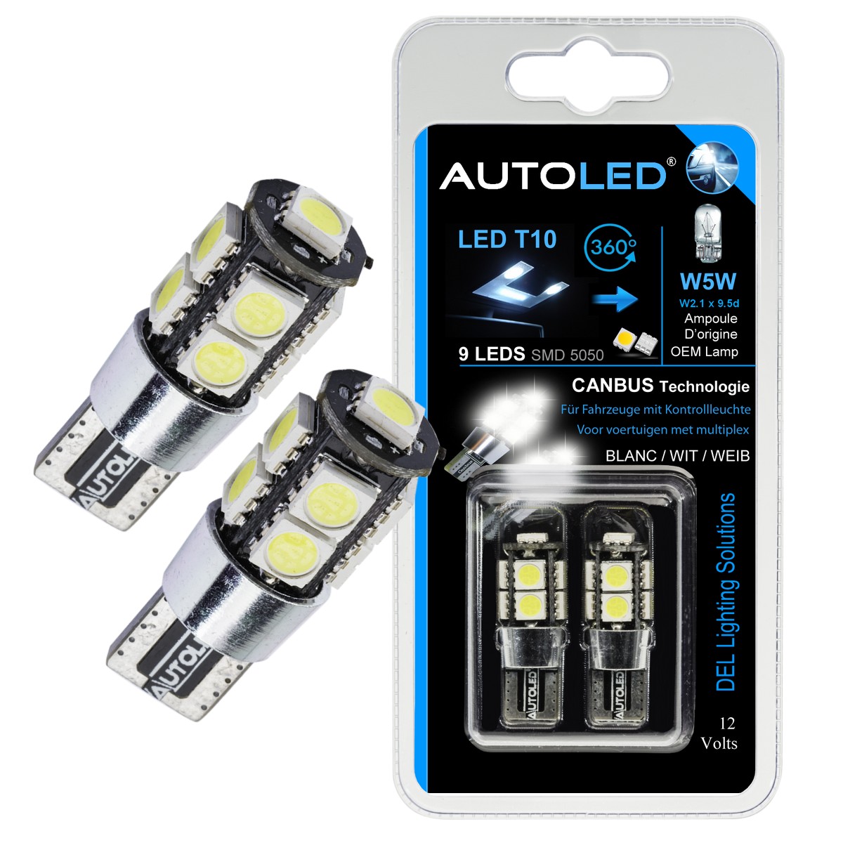 LED 22 SMD P21W BA15S Canbus 12V Feux Ampoules Ariere Blanc