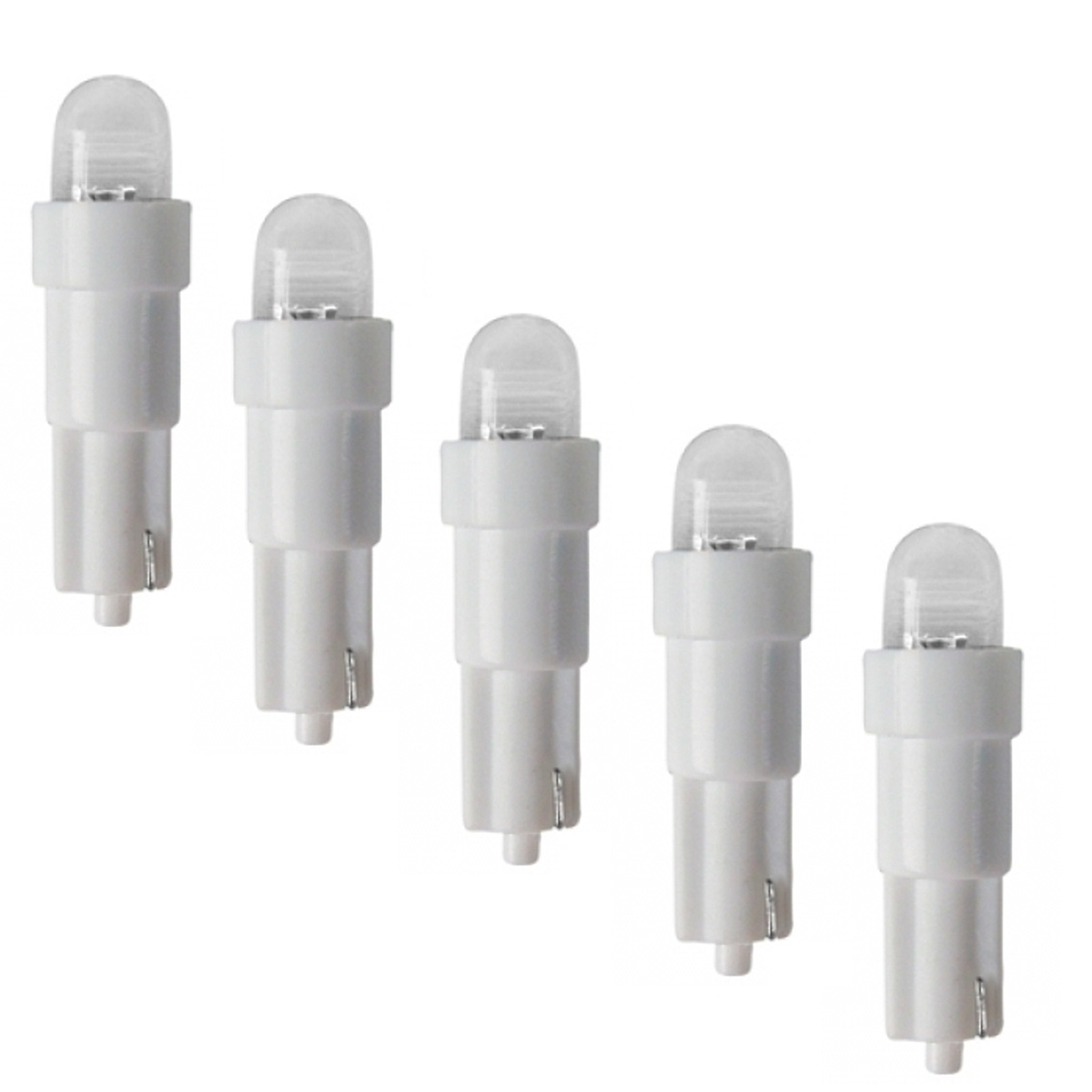 Defvnsy Ampoules T5 LED, Ampoule Tableau de Bord Blanc 286 W3W 73 74 W1.2W  2721 2723 Ampoule 12V 3030 3SMD pour Intérieur de Voiture Tableau de Bord  LED Lampe D'instrument Automatique (Pack