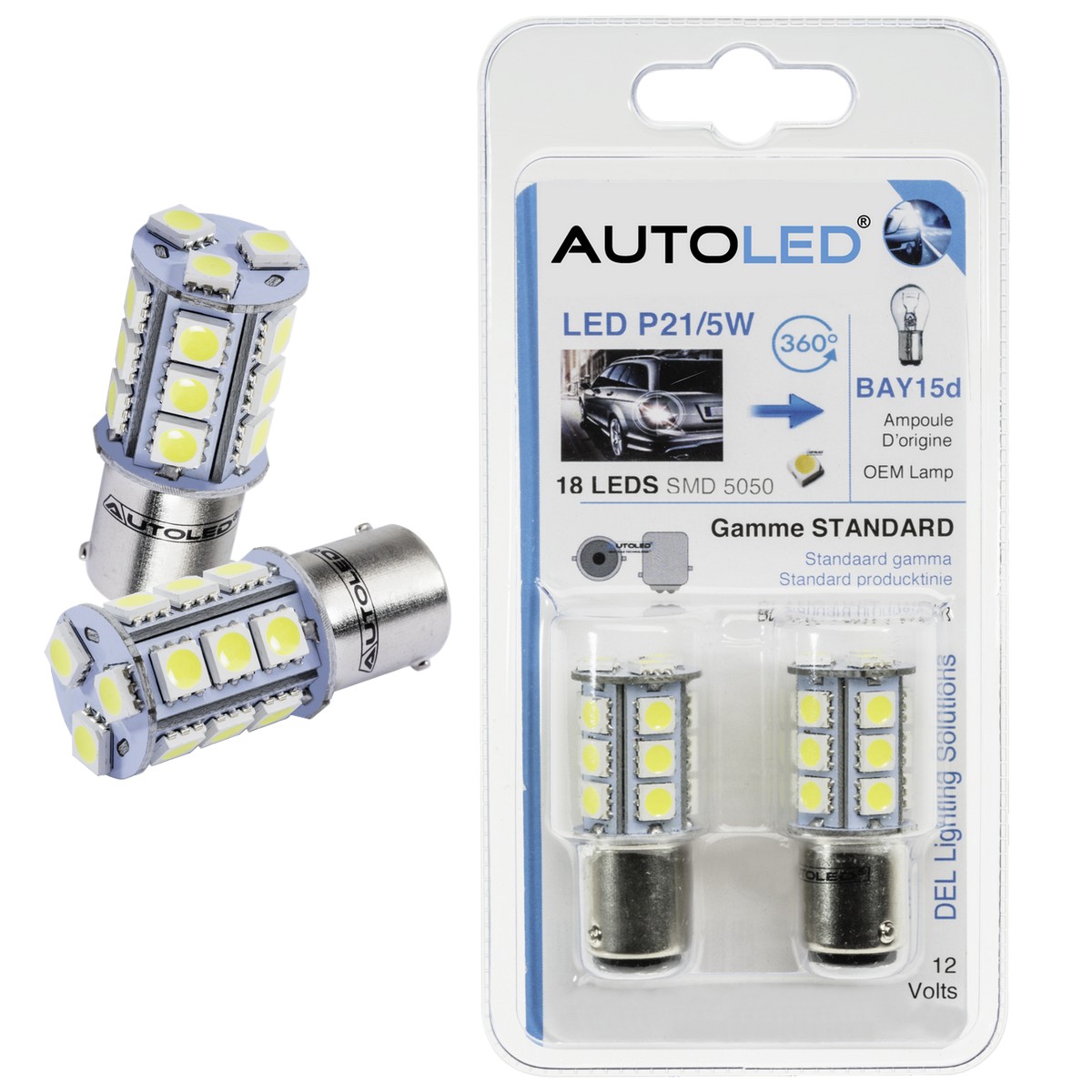 Ampoules LED pour feux de signalisation de voiture, lampe de