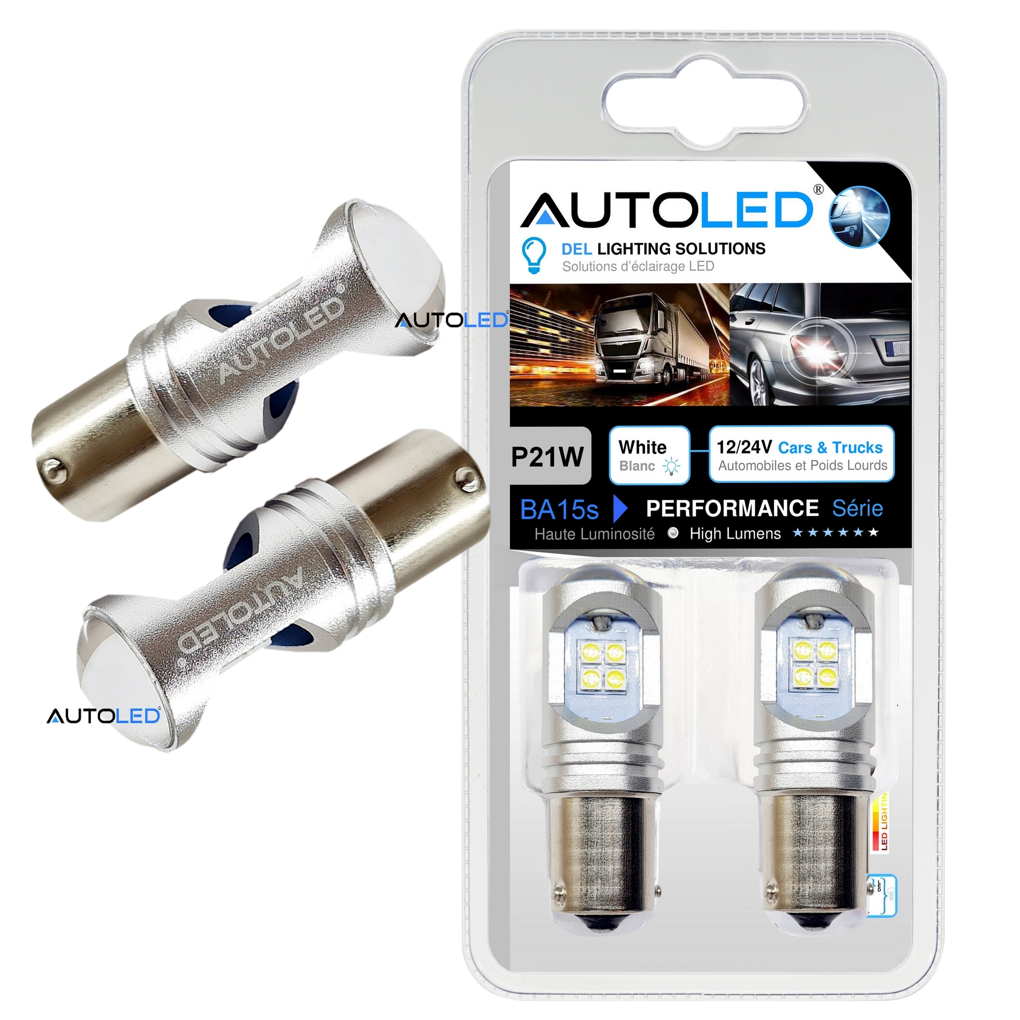 Ampoule LED à puce XBD pour voiture, feu de recul, feu stop