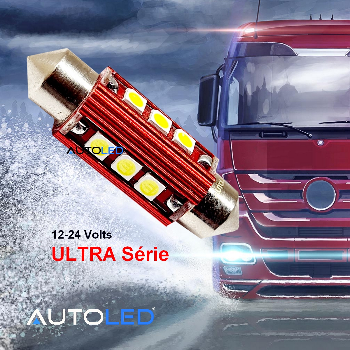 22H22 - Eclairage : LED W10W BLANC pour personnalisation de camion