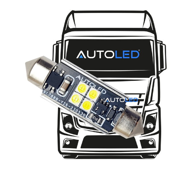 Ampoules LED C5W Camion 24V - 32V CANBUS anti-erreur Poids lourds