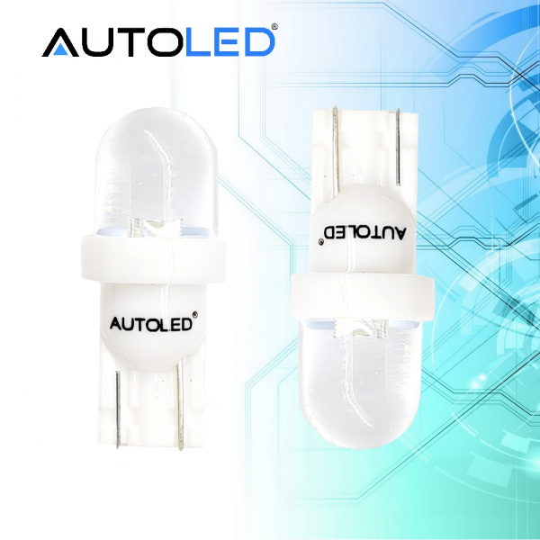 2 ampoules à LED T10 w5w 5 LED 24v Blanc, Bleu, Rouge, vert